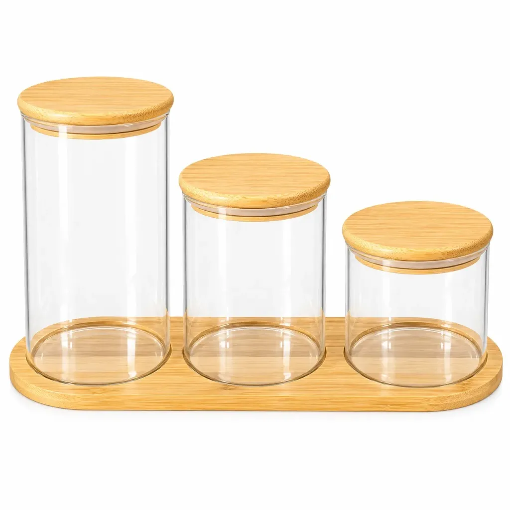 [GER-6277] GERMAX 3PCS GLASS JARS