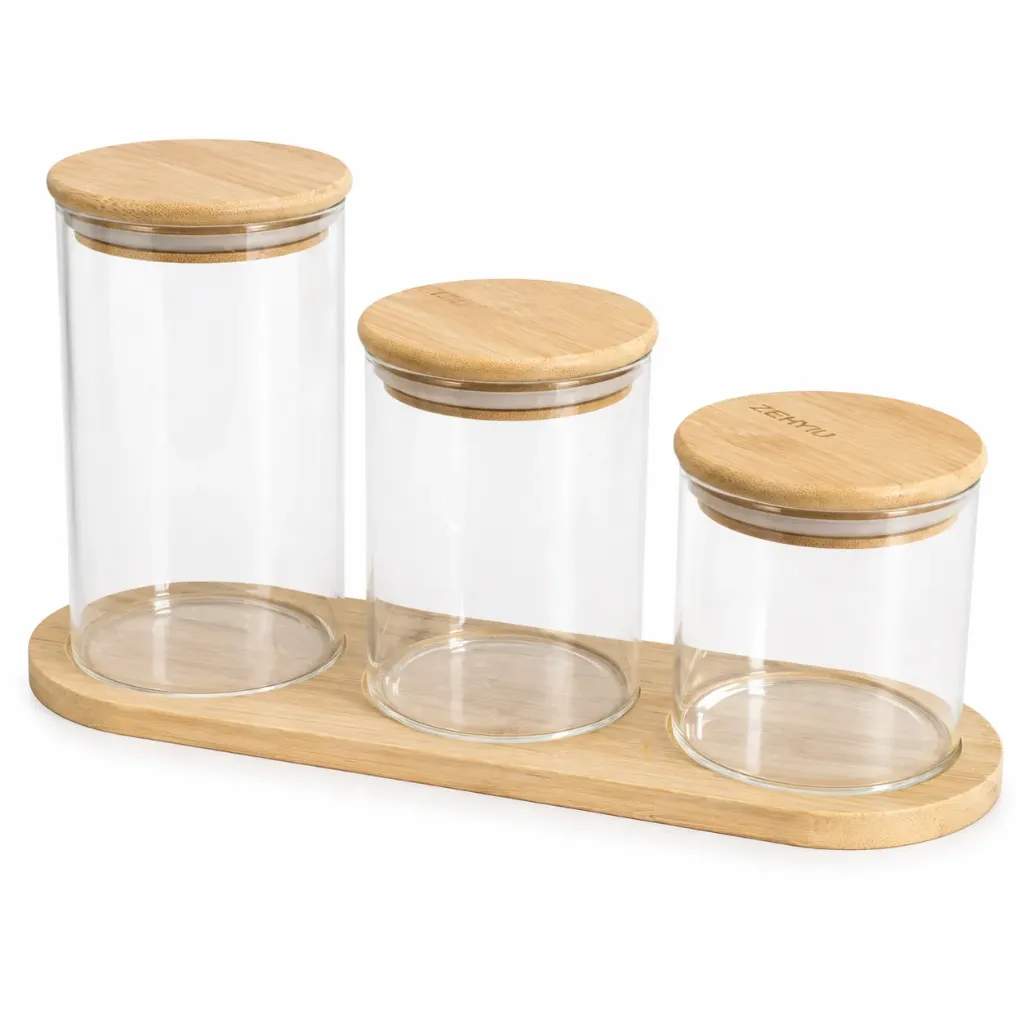 GERMAX 3PCS GLASS JARS