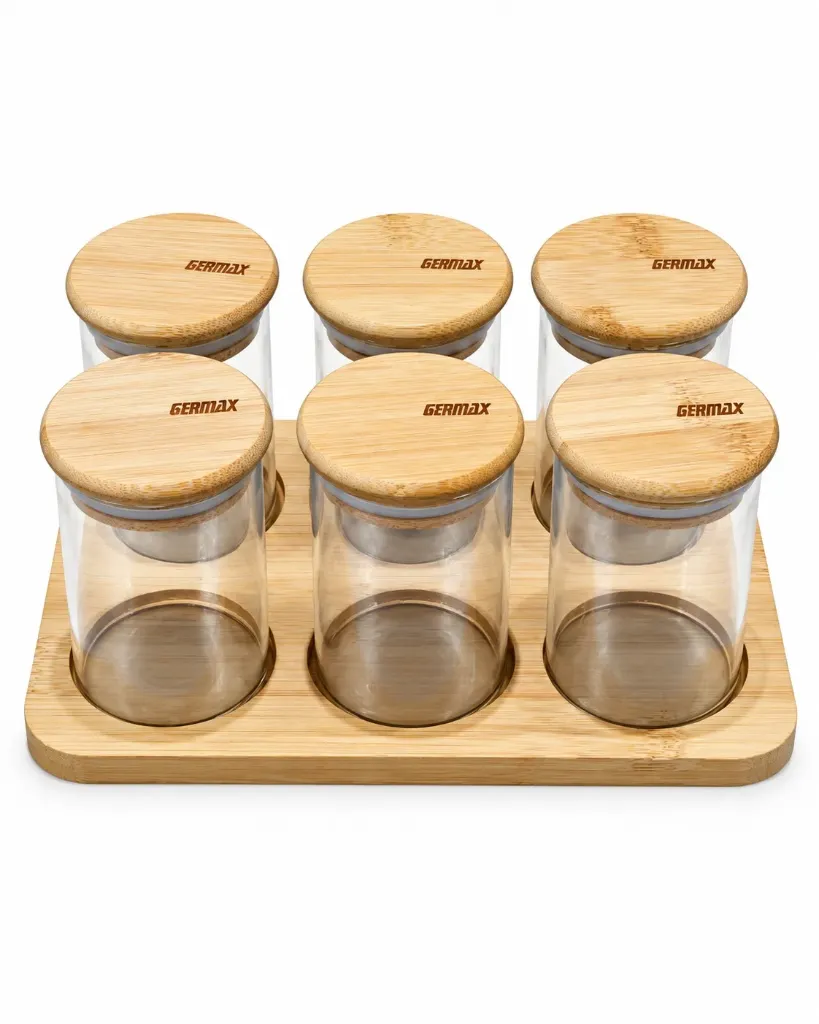 GERMAX 6PCS GLASS JARS