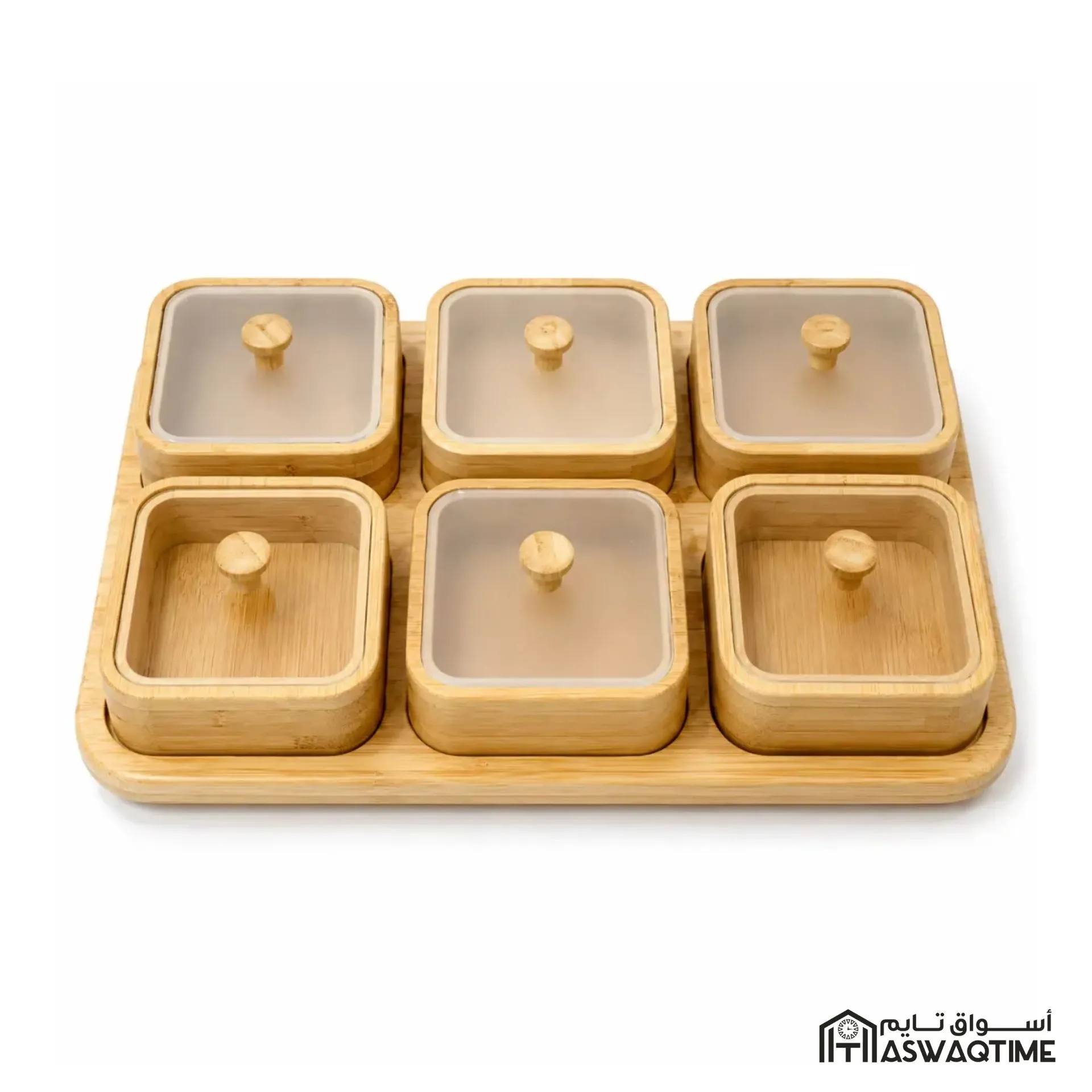 [DZ-4462] CANDY TRAY 6 PART BAMBOO 4462