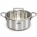 JULIA STEEL TEC CASSEROLE WITH LID STAINLESS STEEL 22CM