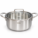 JULIA STEEL TEC CASSEROLE WITH LID STAINLESS STEEL 24CM