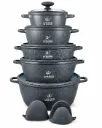LIFE SMILE 10PCS COOKWARE SET BLUE