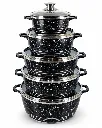 LIFE SMILE 10PCS COOKWARE SET BLACK