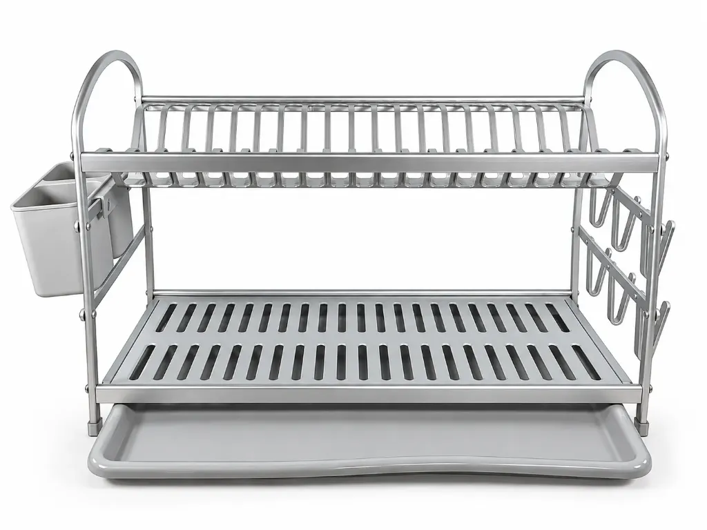 2 TIER ALUMINUM DISH RACK LS-DSH-13