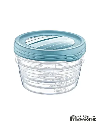 [02 1025] Hobby Life 3 * 1.1 Ltr ROUND TREND STORAGE BOX                          