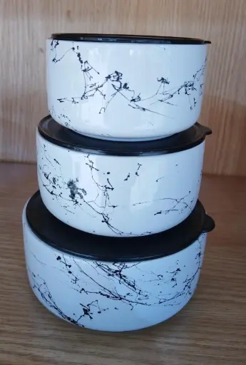 [EMR-3119-SML] 3 MARBLE PATTERN STORAGE CONTAINER
