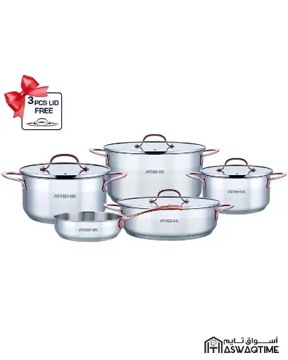 [JR-SS064-3175] ARSHIA S/S 12PCS COOKWARE SET