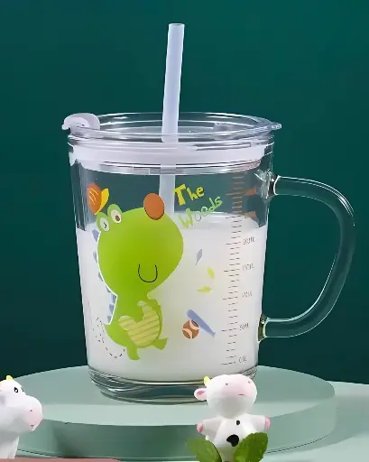 [YUN-BOT18704] GLASS BOTTLE STRAW 450ML