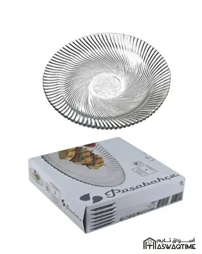 [PSB-10266] PASABAHCE MARMARA DESSERT / CAKE PLATE 6PCS ~198MM