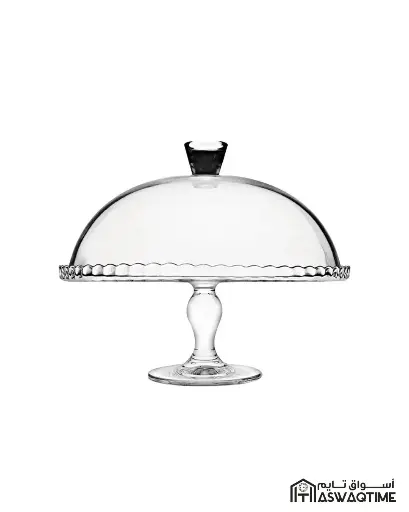 [PSB-95200MOS ] PASABAHCE PATISSERIE FOOTED CAKE PLATE WITH DOME Ǿ 322MM