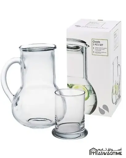 [PSB-98328CC ] PASABAHCE OASIS WATER SET (98328) — comprises 80327 (jug) + 41030 (glasses)