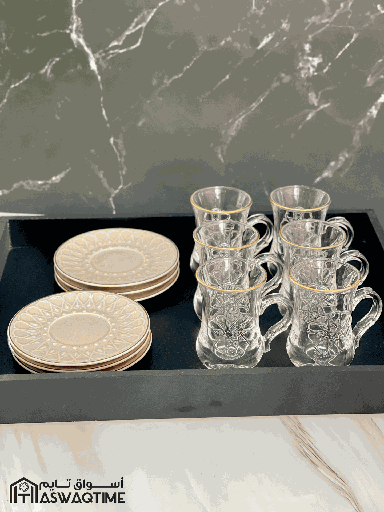 [ROS-82977] TEA-A15 -SET OF GLASS TEA CUP