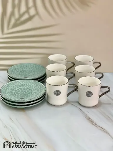 [OTN-ET2174] OTANTIK ROSETTI – 6 PORCELAIN CUPS AND 6 SAUCER