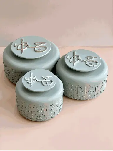 [OTN-HJ1307 ] OTANTIK FOOD WARMER SET FROM JIWAR - BLUE + SILVER FOOD WARMER SET 