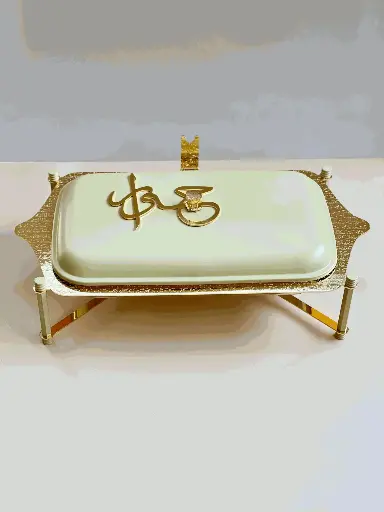 [OTN-HJ1345 ] OTANTIK STAINLESS STEEL BUFFET - L FROM JIWAR - IVORY + GOLD STAINLESS STEEL BUFFET – L