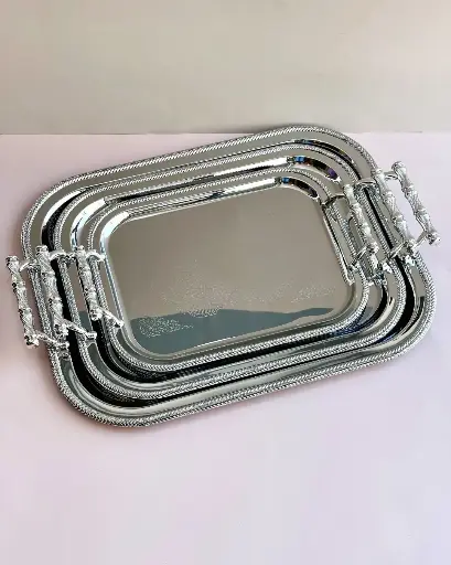 [GER-GER6816] GERMAX  3PCS FULL CHROME TRAY