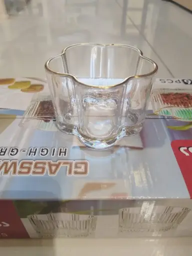 [SJ-HY562] GLASS CUP 6 PCS NUTS BOWL BIG/G