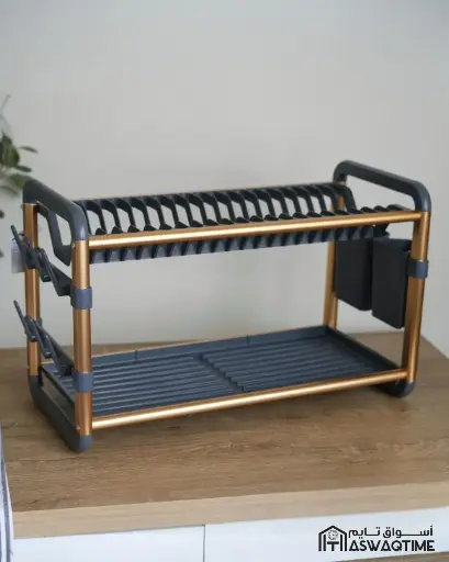 [JUL-JULIA24-024 ] ALUMINUM DISH RACK-GOLDL609*W267*H342MM 