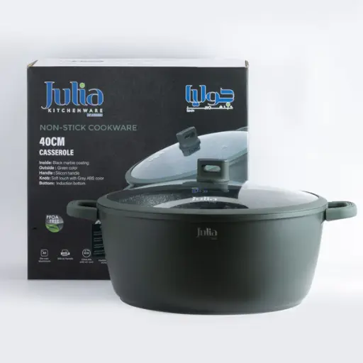 [JUL-JU1013] ELITE-PRO CASSEROLE WITH LID 40CM-
GREEN
