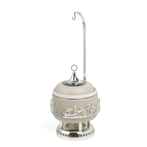 [OTN-HJ1358] Serving Buffet -S From Jiwar - Beige +  Silver 