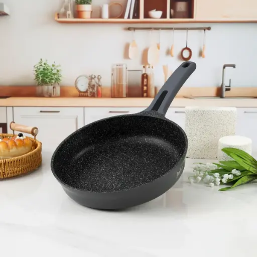 [JUL-JU1156 ] ELITE-EDGE FRYPAN WITHOUT LID 24CM-GRAY 