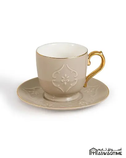 [ROS-83021] ROSE 12 PCS MILK SET 6 MILK CUPS+ 6 SAUCERS              CR-624-MLK-A32 