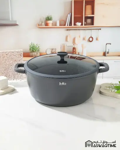 [JUL-JU1220 ] JULIA ELITE-EDGE CASSEROLE WITH LID 40CM GRAY 