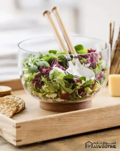[JR-DH-CB43] DANNYHOME GLASS SALAD BOWL 23.5x12.1CM 