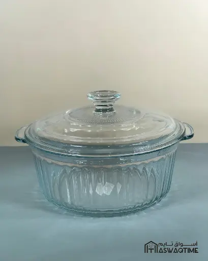 [JR-DH-1620G ] DANNYHOME GLASS CASSEROLE 2400ML 22.1x8.5x6CM