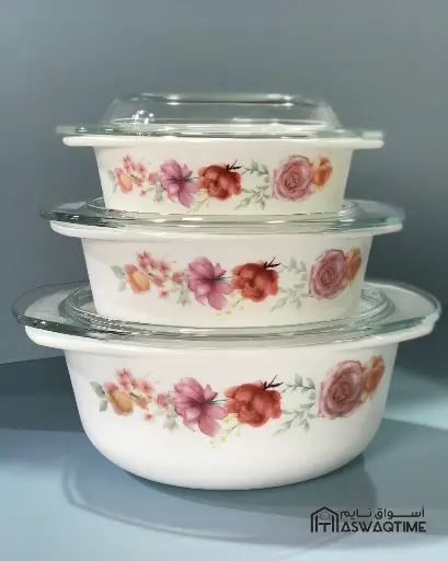 [JR-ZHG3T-G ] DANNY HOME 3PCS CASSEROLE SET 1.0L+1.5L+2.5L 