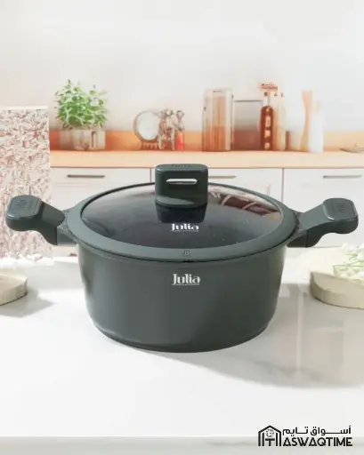 [JU1007 ] JULIA ELITE-PRO CASSEROLE WITH LID 20CM-GREEN 