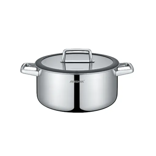 [JR-SS050-3170] ARSHIA S/S NON-STICK CASSEROLE W/LID 24CM 