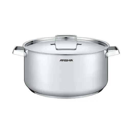 [JR-SS768-3668] ARSHIA STEEL CASSEROLE W/ S.S LID 30x15CM